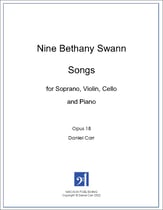 Nine Bethany Swann Songs for High Voice and Piano Trio Vocal Solo & Collections sheet music cover